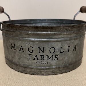 Magnolia Farms magnolia home galvanized handled bucket